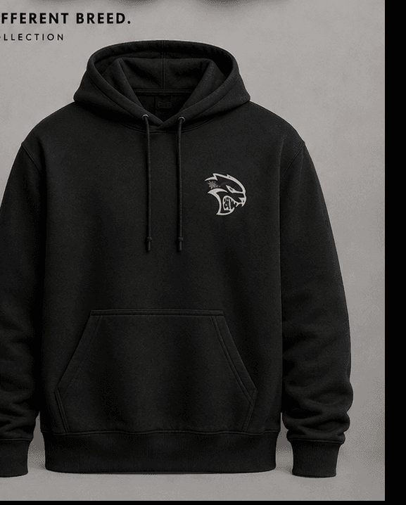 Front of SPECTER Black Sheep Drop 001 hoodie